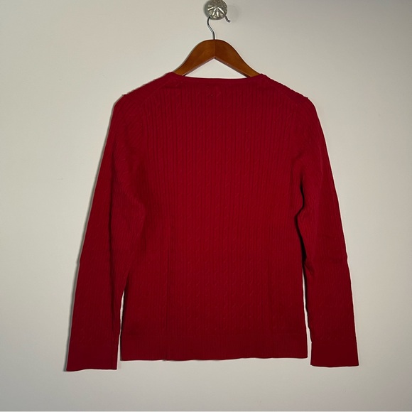 TALBOTS RED SWEATER WOMEN’S V-NECK - Picture 8 of 12
